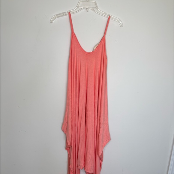 New Emerson Thistle Coral Asymmetrical Jumpsuit Soft Strappy Sleeve Stretch S/M - Picture 1 of 7
